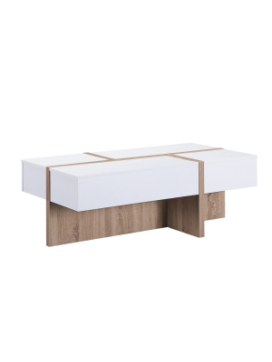 Odelia Coffee Table White/brown - Mibasics