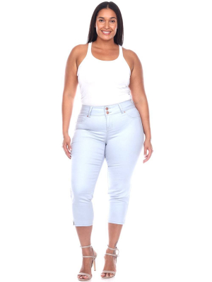 Slimming Capri Jeans - Plus