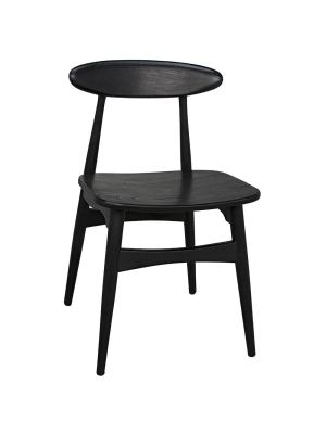 Noir Surf Charcoal Black Dining Chair