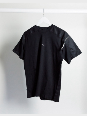 Mennace Two-piece T-shirt With Ma1 Pocket In Black
