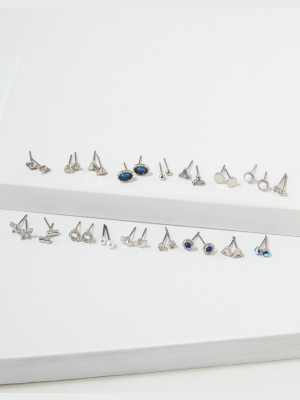 Aeo Silver Earrings 18-pack