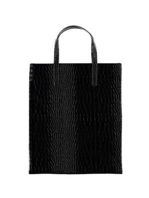 Faux Croc Leather Tote