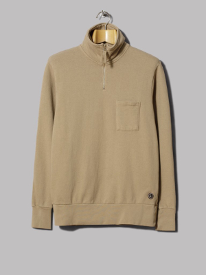 Universal Works Half Zip Sweatshirt (sand)