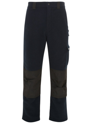 Msgm Logo Patch Panelled Trousers