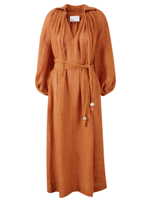 Poet Orange Organic Gauze Dress