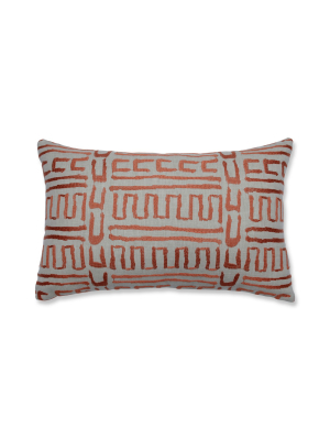 Pillow Perfect 18.5"x11.5" Primitive Sunset Rectangular Throw Pillow Orange