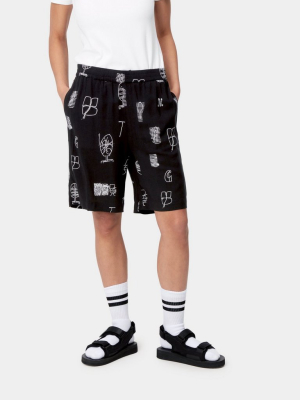 Tom Król Sauce Print Short | Black