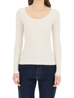 Sportmax Ribbed U-neck Sweater