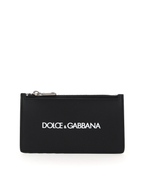 Dolce & Gabbana Logo Print Zipped Cardholder