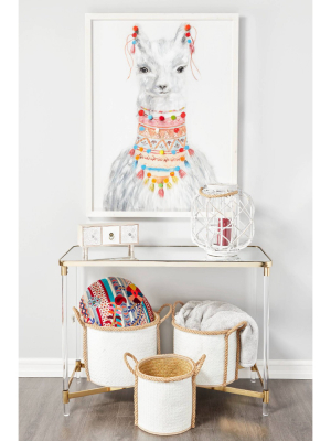 Modern Acrylic Console Table Gold - Olivia & May