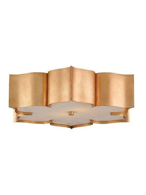 Grand Lotus Gold Flush Mount