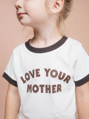 Love Your Mother Ringer Tee For Kids