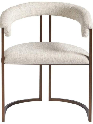 Alchemy Living Slate Harley Arm Chair - Set Of Two - Copper & White