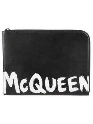 Alexander Mcqueen Logo Clutch Bag