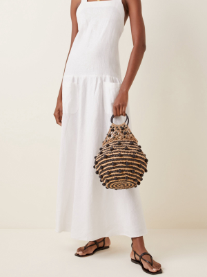 Macrame Straw Tote