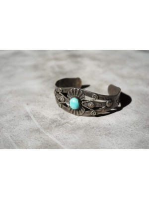 Turquoise Sunburst Cuff | Vintage