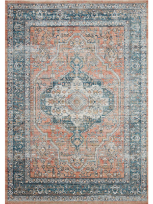 Elise Coral Blue Rug