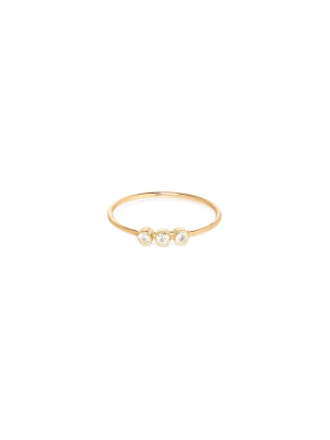 14k 3 Diamond Ring