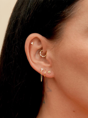 Dotted Diamond Clicker Earring