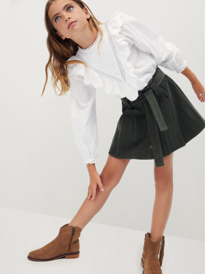 Corduroy Cotton Skirt