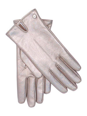 Iridescent Leather Touch Glove