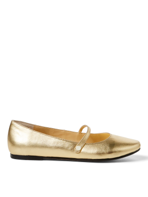 Alyssa Metallic Leather Mary Jane Flat