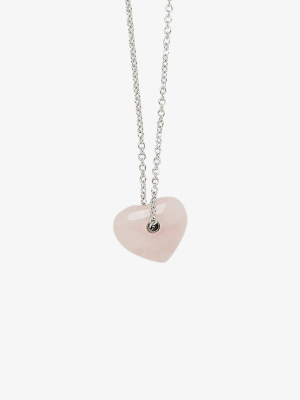 Rose Quartz Heart Necklace