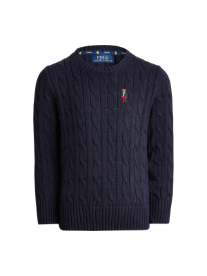 Boy's Cable Crewneck Sweater