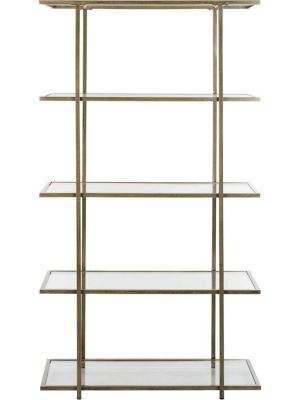 Franco 5 Tier Etagere French Silver/clear