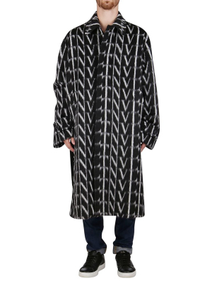 Valentino All-over Vltn Times Motif Coat