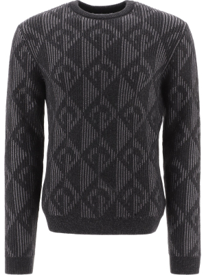 Marine Serre Jacquard Knit Crewneck Jumper