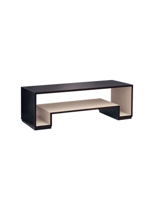 Holden Coffee Table In Espresso & Shell Grey Design By Redford House