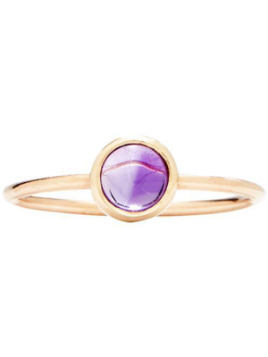 Gemstone Stacking Ring With Amethyst