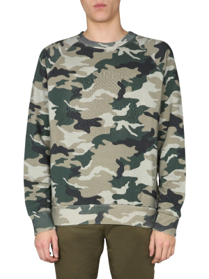 Balmain Camouflage Print Sweatshirt