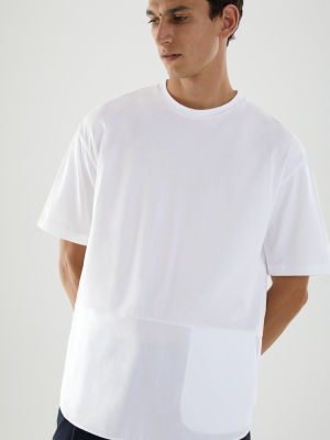 Organic Cotton Contrast Panel T-shirt