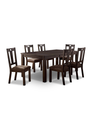 7pc Hawthorne Transitional Dining Table Dining Set Walnut/ash Brown - Homes: Inside + Out