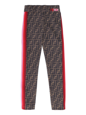 Fendi Kids Ff Printed Leggings