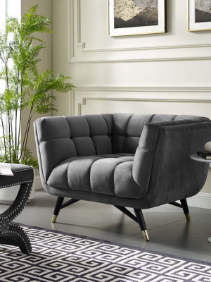 Adept Upholstered Velvet Armchair