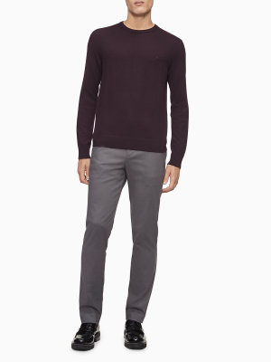 Merino Wool Solid Crewneck Sweater