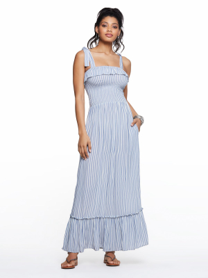 Madilyn Dress In Blue Stripe