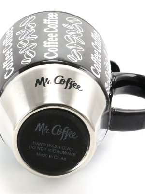 Mr. Coffee 15 Ounce Single Wall Travel Mug With Lid