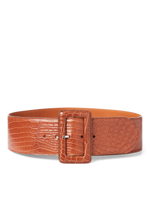 Trench-buckle Alligator Belt