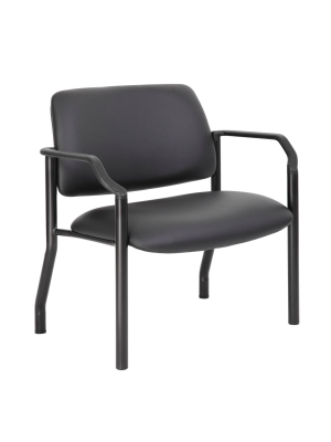 500lbs Guest Chair Antimicrobial Black - Boss Office Products