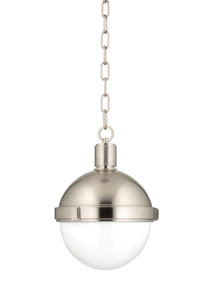 Hudson Valley Lighting Lambert Pendant - Satin Nickel & White