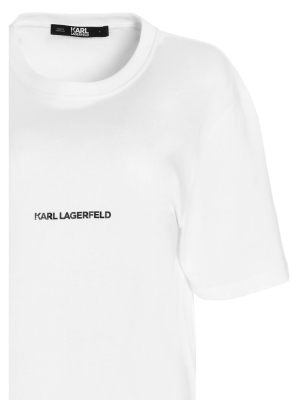 Karl Lagerfeld Logo Print Crewneck T-shirt