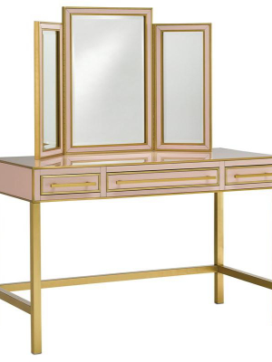 Currey & Company Arden Pink Vanity