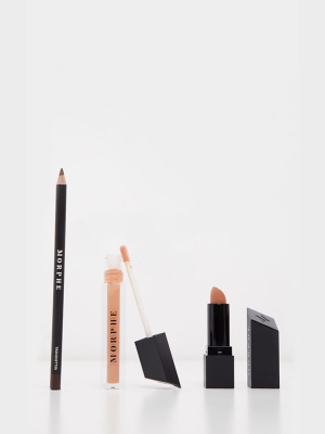 Morphe Out And A Pout Lip Trio Caramel Nude