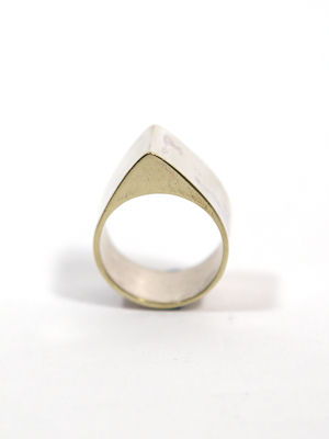 Silver & Brass Peak Ring By Formina