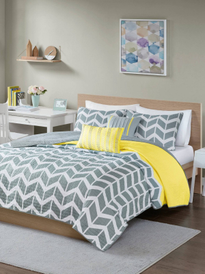 Chevron Darcy Quilted Coverlet Set Multiple Piece - Jla Home