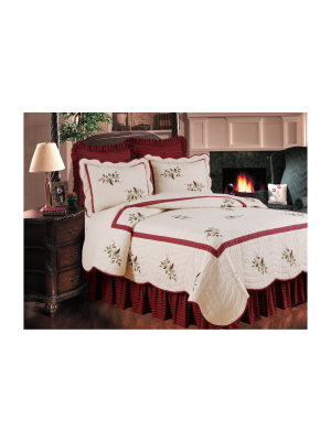 C&f Home Red Plaid Bed Skirt